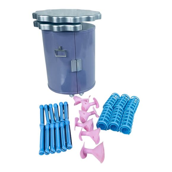 VTG American Girl HAIR STYLE CENTER I Caddy Purple Hair Accessories Curlers Rods - Picture 4 of 9